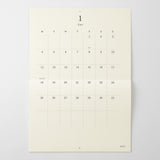 Midori MD Folded Wall Calendar - A3
