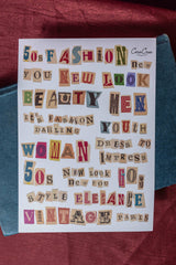 CoraCreaCrafts Magazine Letters Sticker Sheet