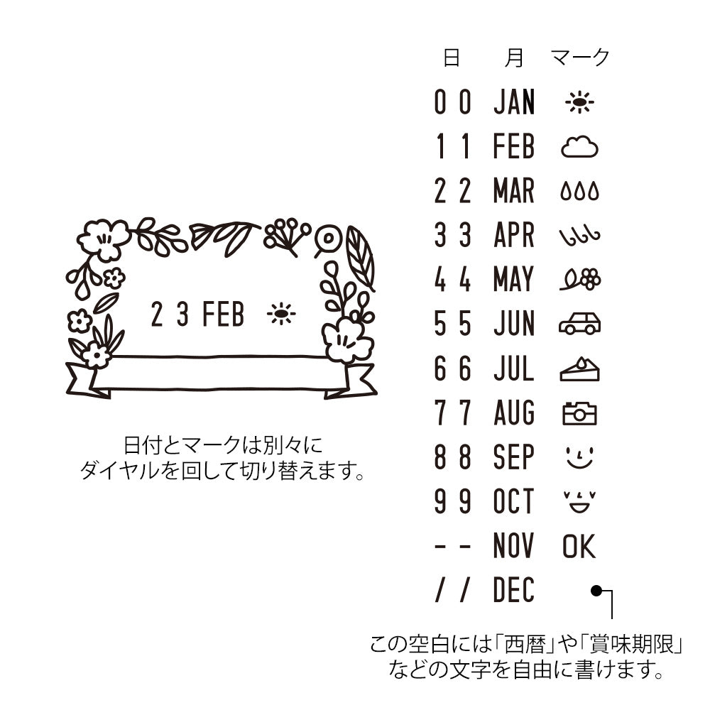 Midori Rotating Date Stamp