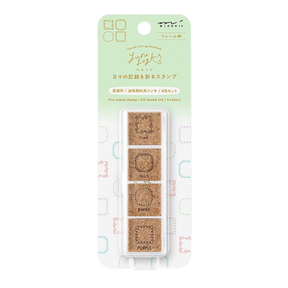 Midori Yuru Log Pre-inked Stamp