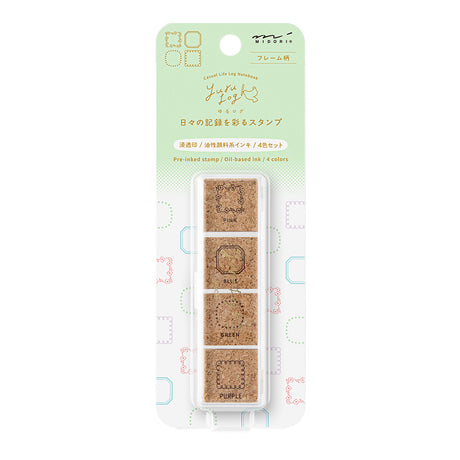 Midori Yuru Log Pre-inked Stamp