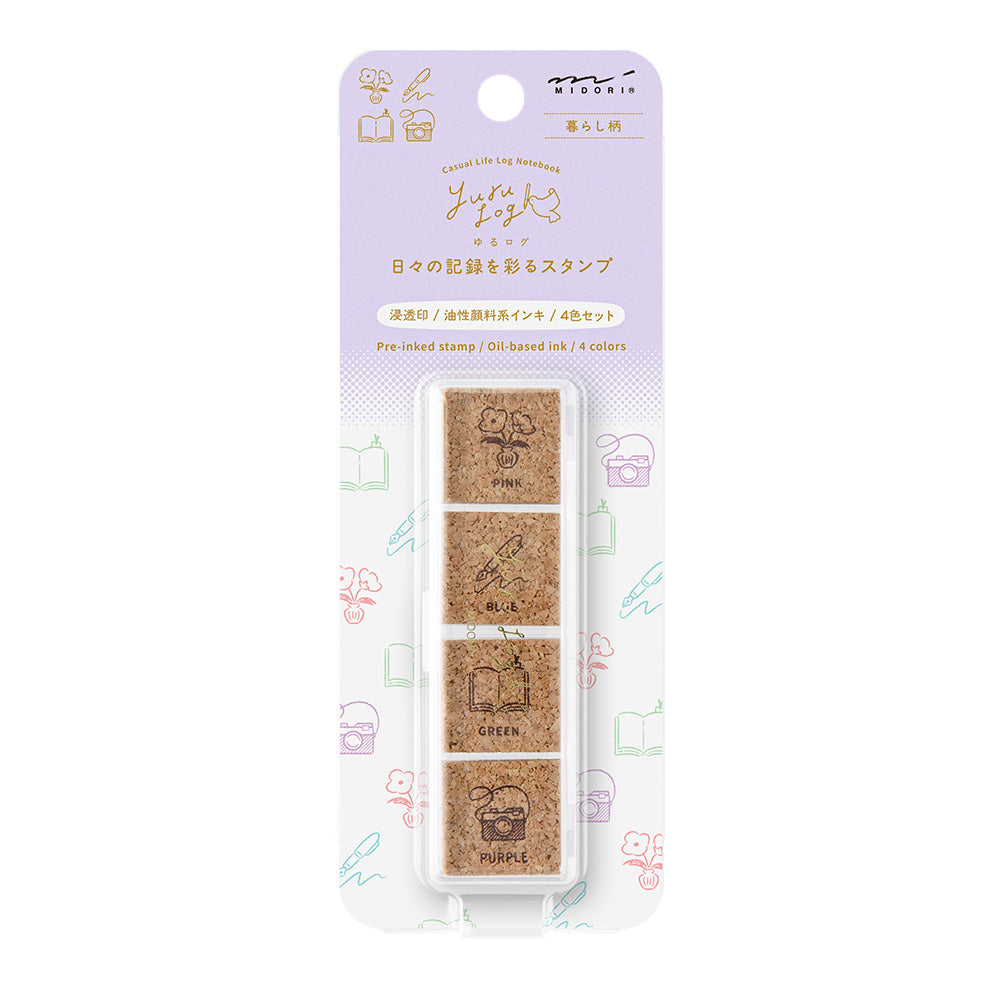 Midori Yuru Log Pre-inked Stamp
