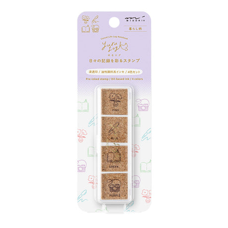 Midori Yuru Log Pre-inked Stamp