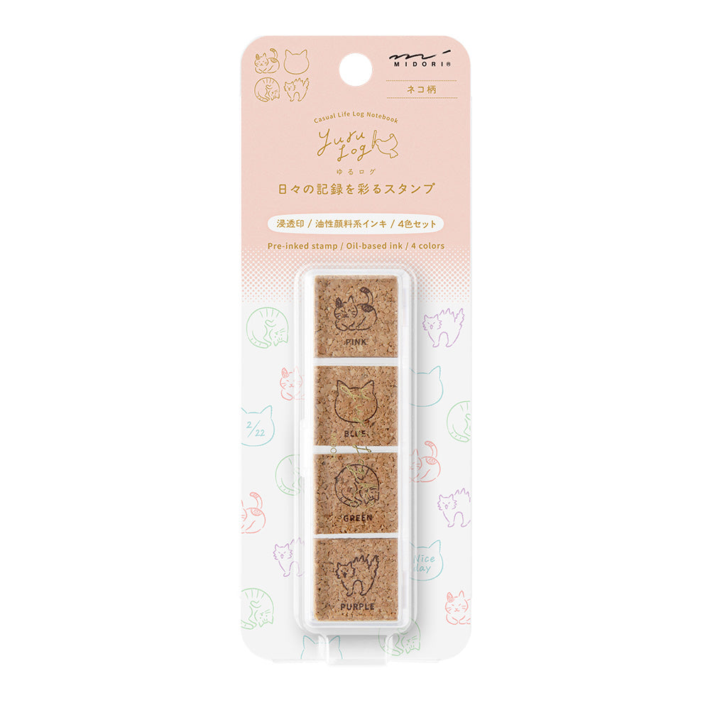 Midori Yuru Log Pre-inked Stamp