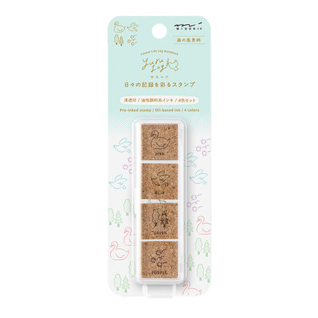 Midori Yuru Log Pre-inked Stamp