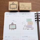Stamp Marché Labetomo Stamp - Bear Cart