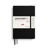 Weekly Planner 2027, 12 Months, English – Paperback (B6+) Hardcover Black