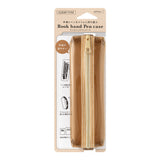 Midori Book Band Pen Case B6-A5 - Brown Clear x Brown