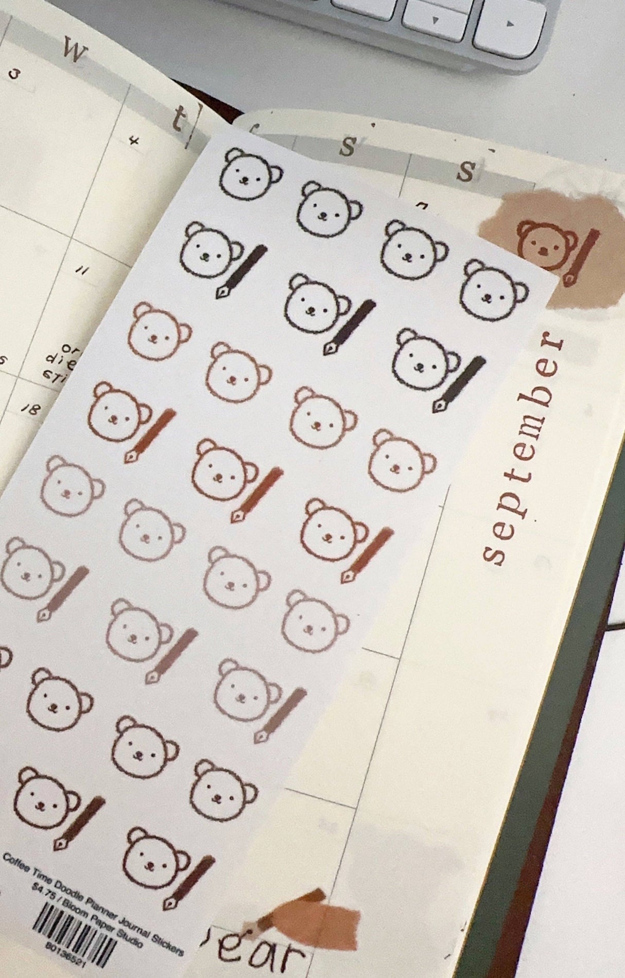 Bloom Paper Studio Bear Journals Doodle Planner Journal Stickers
