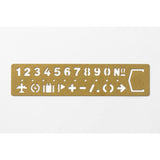 Traveler's Brass Template Numbers