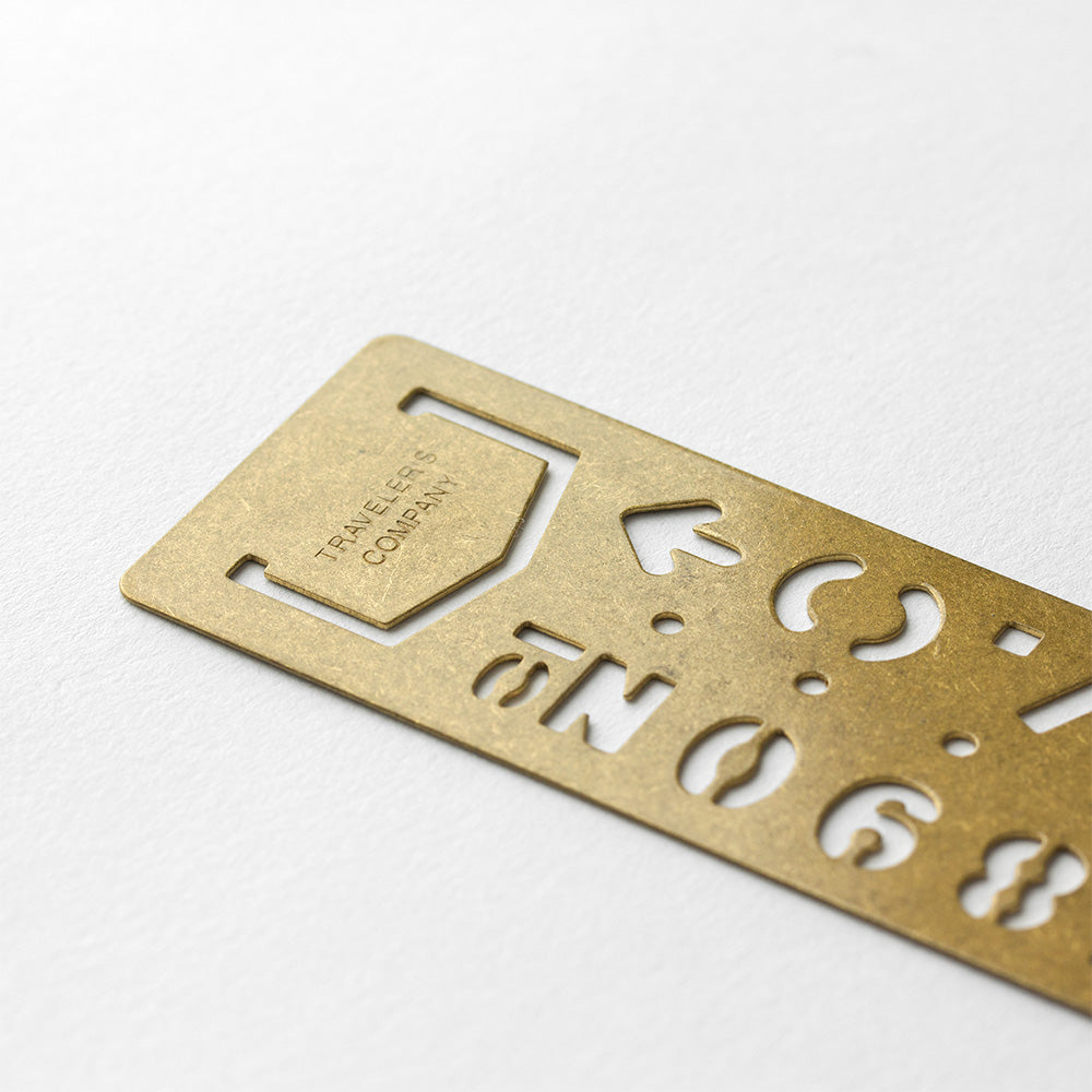 Traveler's Brass Template Numbers