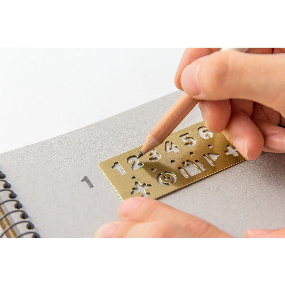 Traveler's Brass Template Numbers