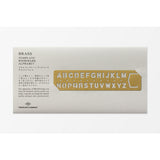 Traveler's Brass Template Alphabet