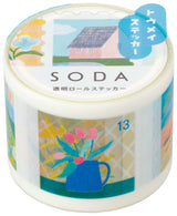 King Jim Soda Transparent Masking Tape Sticker Type - Stamp