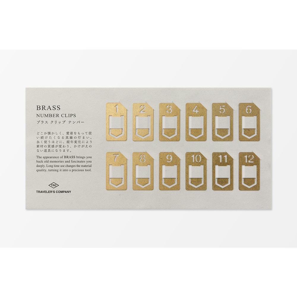 Traveler's Brass Number Clip