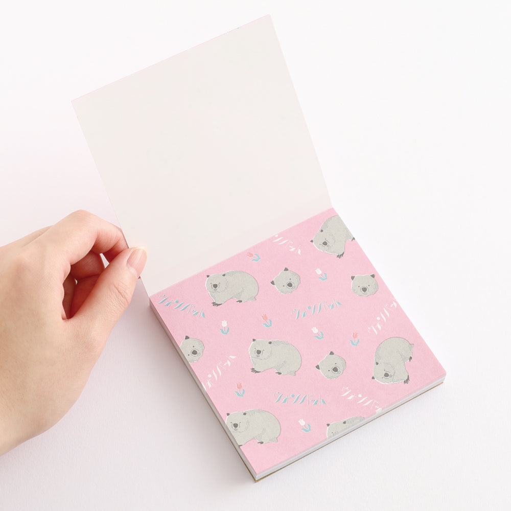 Green Flash Animal Department Store Memo Pad - Wombat