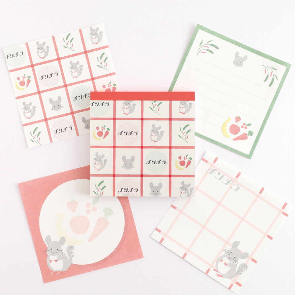 Green Flash Animal Department Store Memo Pad - Chinchilla