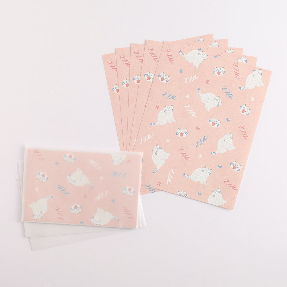 Green Flash Animal Department Store Letter Set - Pallas's Cat