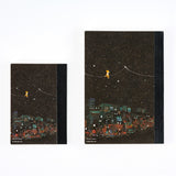 Hobonichi A6 Notebook - Graph - Hiroko Kubota: Another night of falling star sparklers