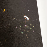 Hobonichi A6 Notebook - Graph - Hiroko Kubota: Another night of falling star sparklers