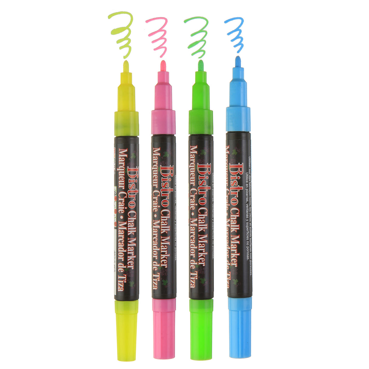 Bistro Chalk Fine Point Markers - Fluorescent A - Set of 4