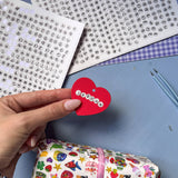 TINY STORE Bead Letter Stickers! (2 sheets, over 800 stickers)