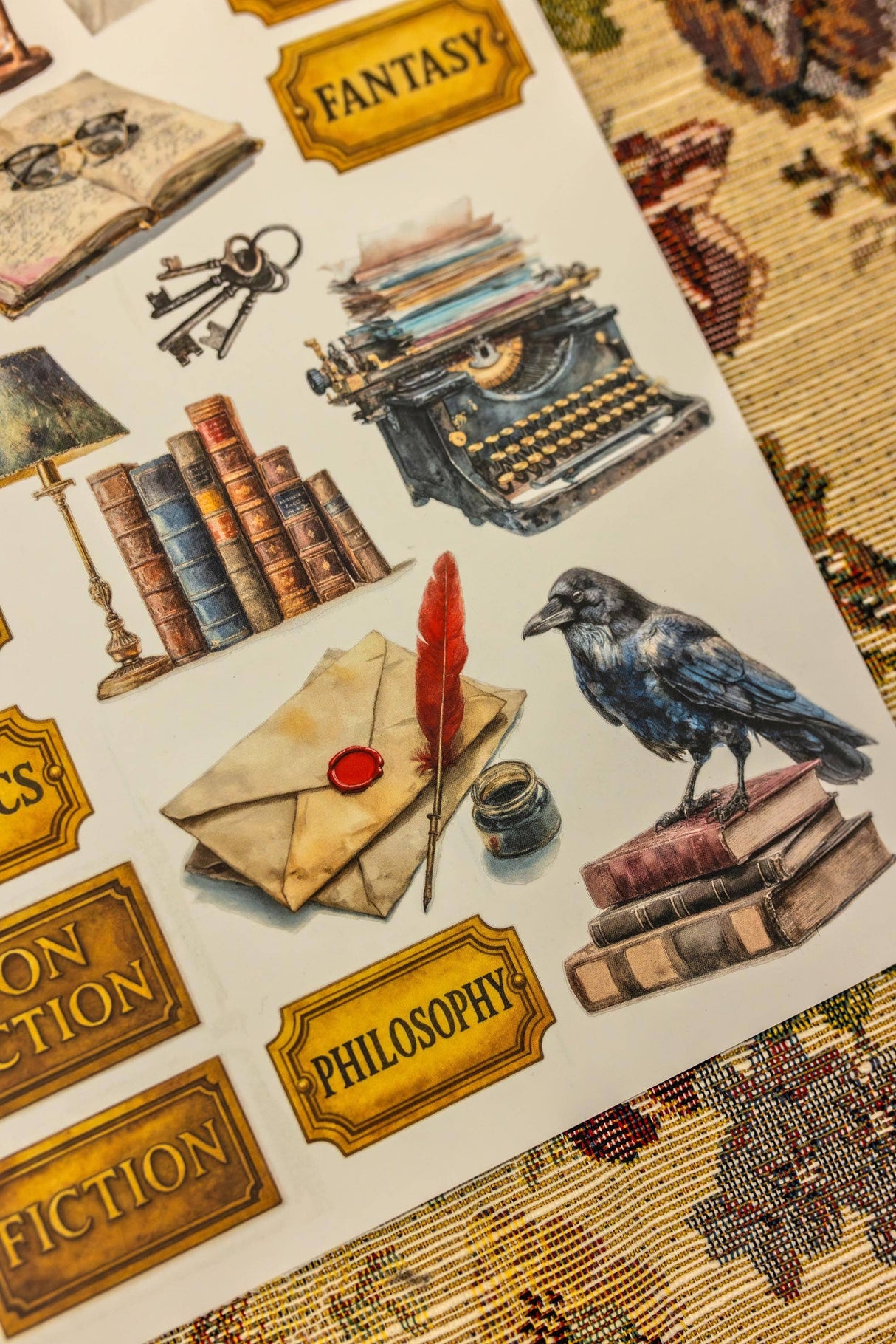 CoraCreaCrafts Library Sticker Sheet