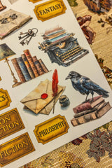 CoraCreaCrafts Library Sticker Sheet