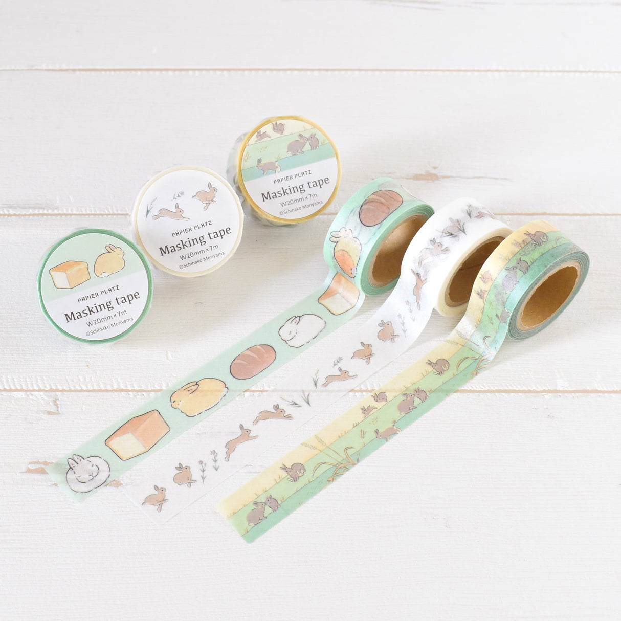 Papier Platz Schinako Moriyama Washi Tape - Bunny Loaf