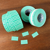 Stamp Marché Label Sticker - Gingham Check - Picnic Green