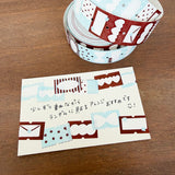 Stamp Marché Label Sticker - PopMix - Brown x Blue