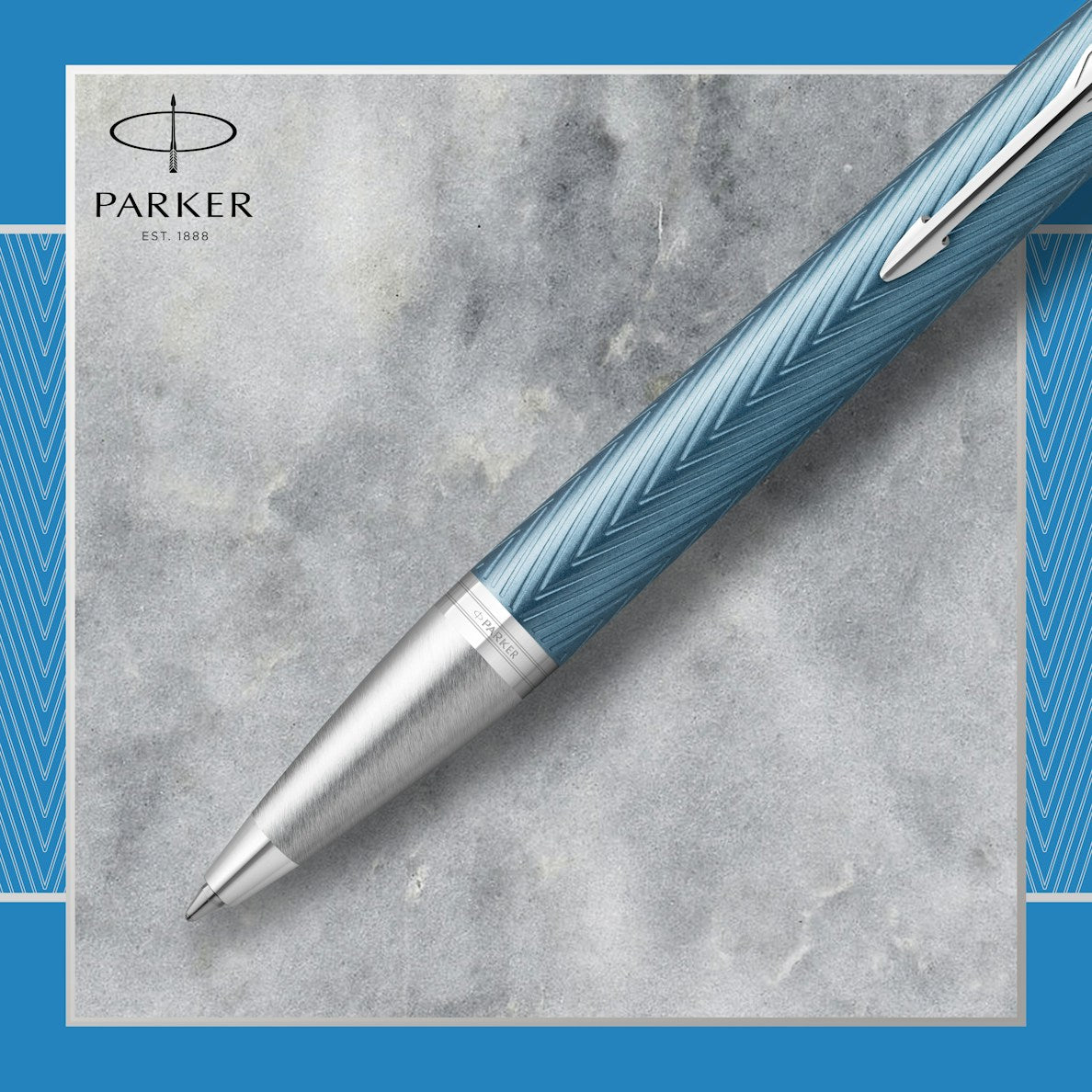 Parker IM Premium Ballpoint Pen - Grey Lacquer & Chrome Trim