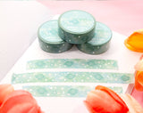Unicorn Eclipse Green Galaxy Silver Foil Washi Tape