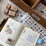 dana ate oatmeal! Balloonie Wooden Stamp