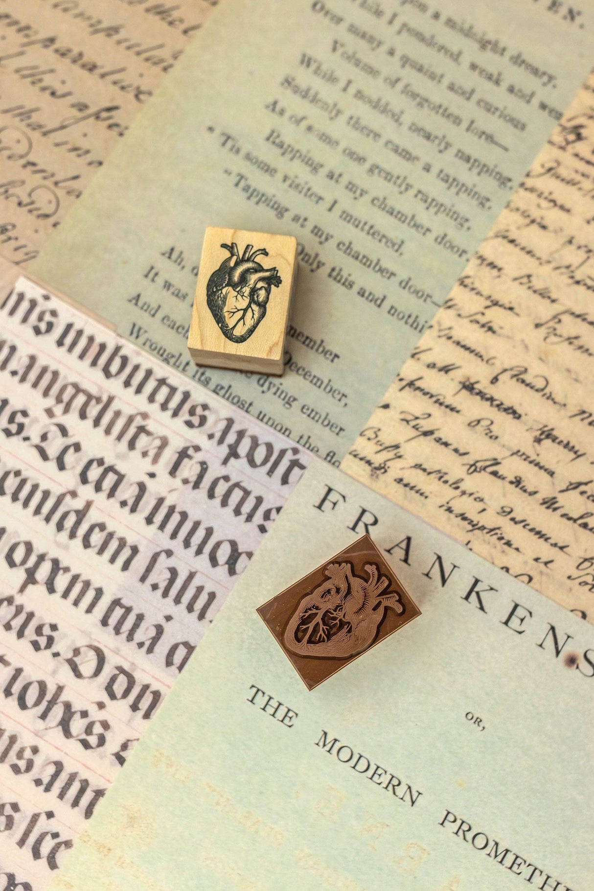 CoraCreaCrafts Heart Wooden Stamp