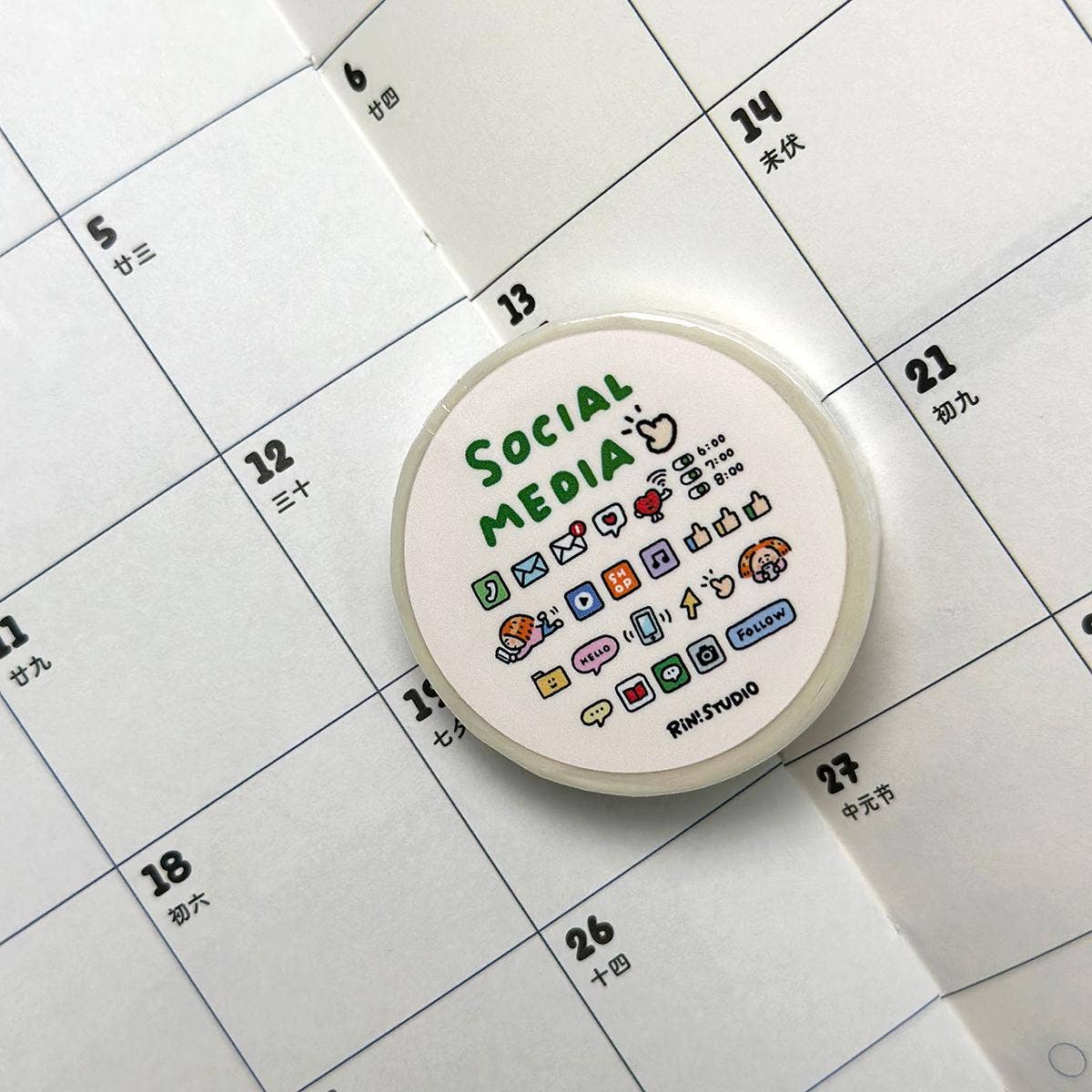 RiN! Studio Social Media Mini Washi Tape