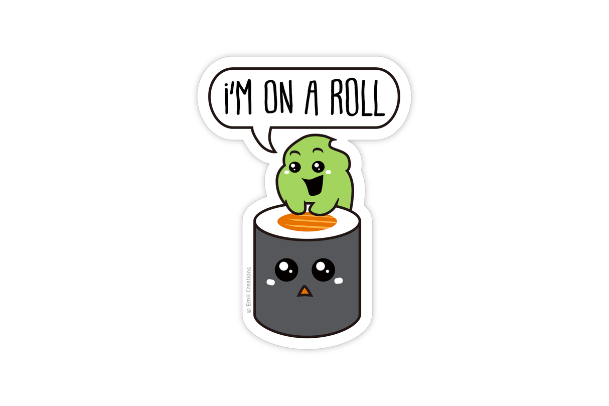 Emii Creations On a Roll Vinyl Sticker