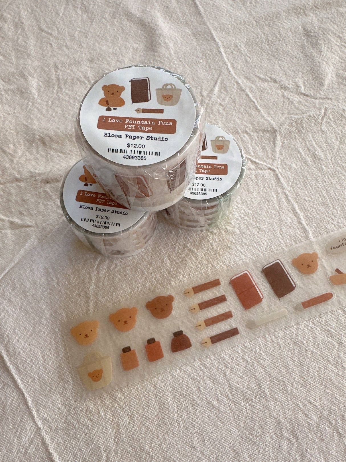 Bloom Paper Studio I Love Fountain Pens Kiss Cut PET Tape
