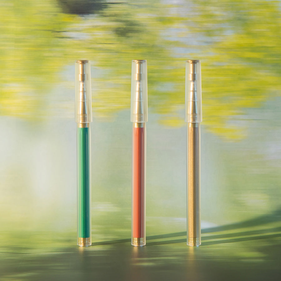 YStudio Glamour Evolve Elemental Rollerball Pen - Brass Gold