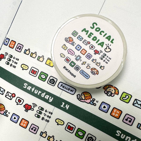 RiN! Studio Social Media Mini Washi Tape
