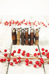 Mini Leather Journal Christmas Tree Ornament: Bright White