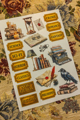CoraCreaCrafts Library Sticker Sheet