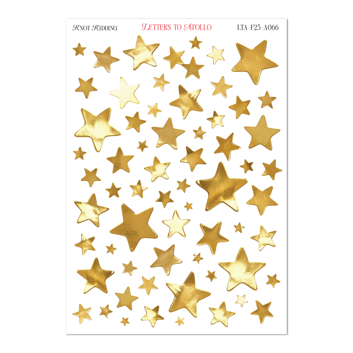 Letters to Apollo - You're Golden Sticker Sheet