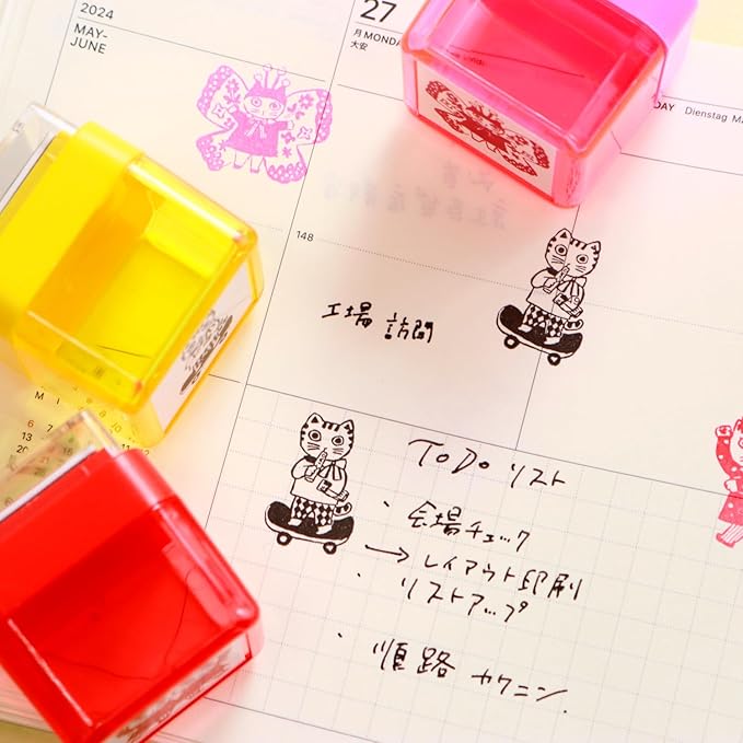 Sanby x Yumi Kitagishi Pre-Inked Stamp - Cat Fairy