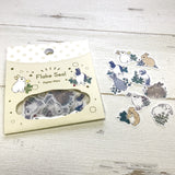 Papier Platz Schinako Moriyama Flake Stickers - Rabbits and Wildflowers
