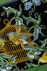 CoraCreaCrafts Bird Embroidered Notebook & Pouch
