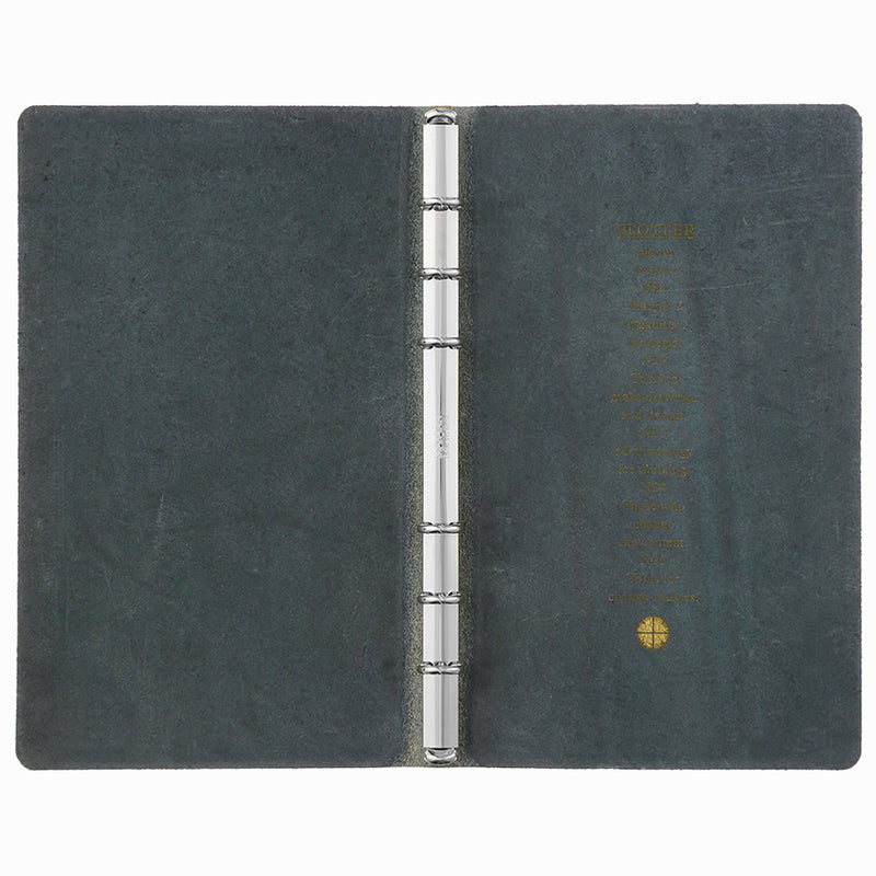 Plotter Pueblo 6-Ring Leather Binder - Bible Size - Navy