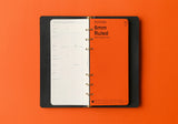 Plotter Pueblo 6-Ring Leather Binder - Narrow Size - Black