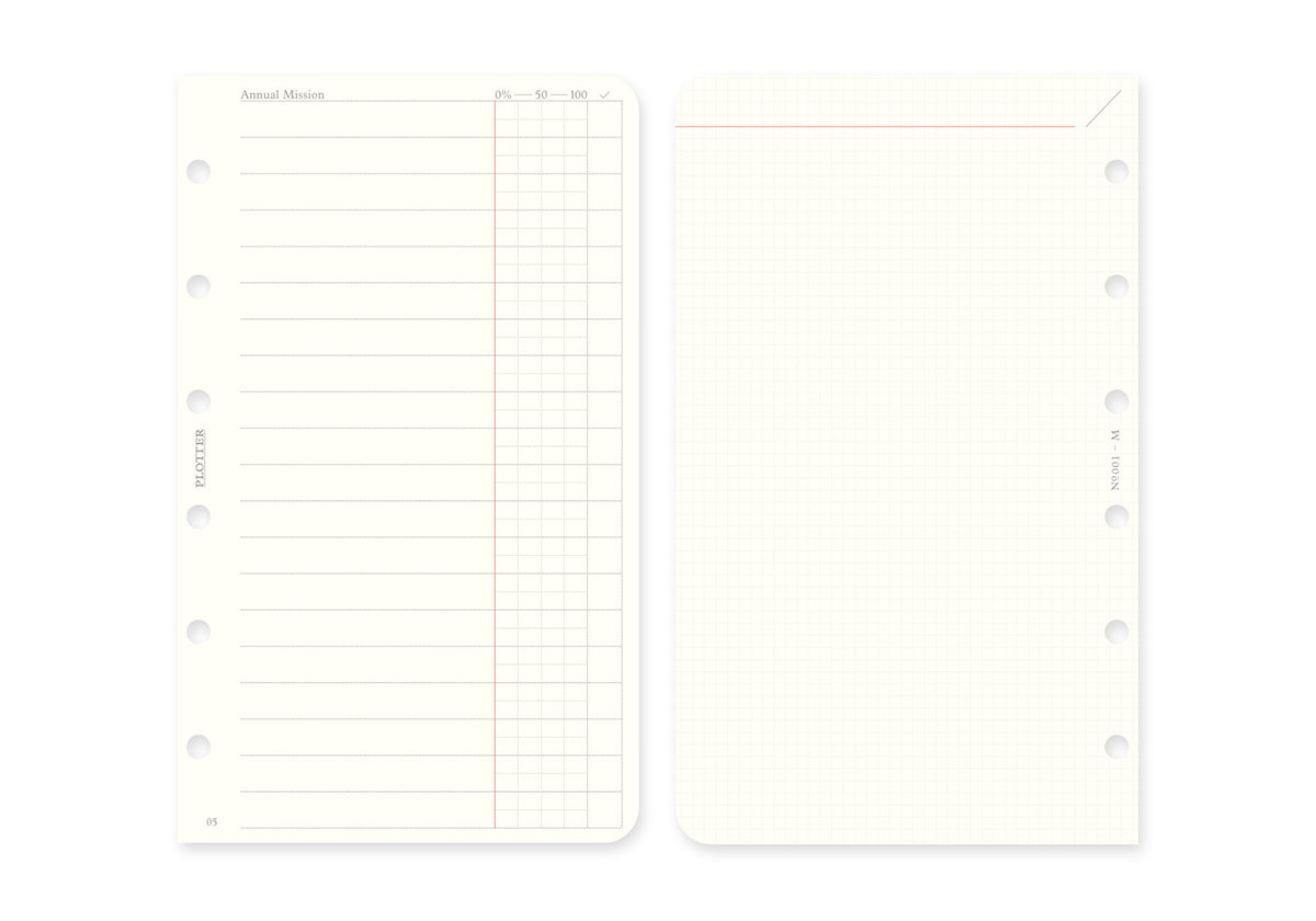 Plotter Monthly Schedule Refill 2027 - Mini Size