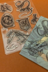 CoraCreaCrafts Dragons Clear Stamps